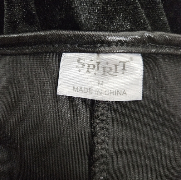 Spirit Halloween Black Cat Costume Velvet Bodycon Jumpsuit Size Medium Women O81 - Picture 7 of 9